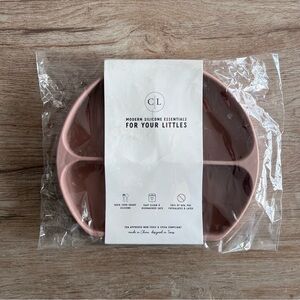 Caden Lane | Kids Silicone Suction Plate | Gender Neutral | Mauve/Taupe | NWT